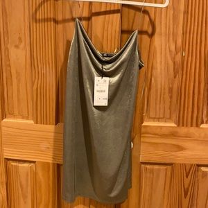 NWT Green Zara Silk Dress